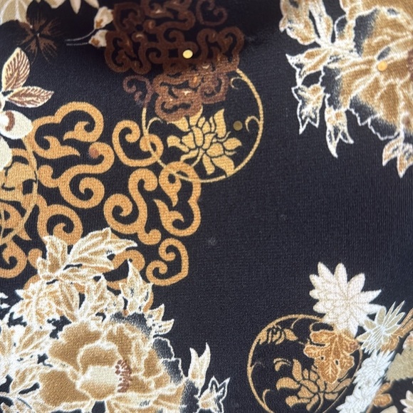 B. Works Vintage Y2K Floral Sleeveless Going Out Top with necklace XL - Picture 5 of 7